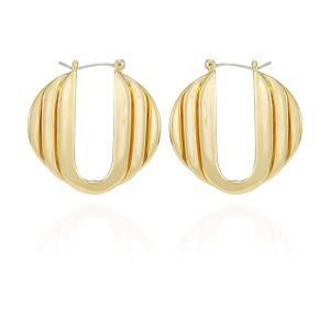Stacked Link Hoop Earrings