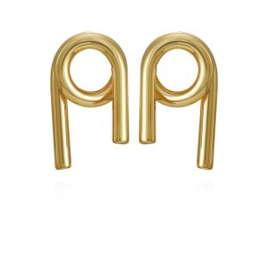 Goldtone Short Twisted Drop Earrings