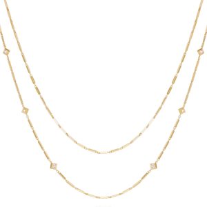 Goldtone Long Layered Necklace
