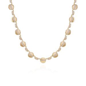 Goldtone Pave Multi-Coin Statement Necklace
