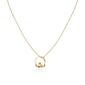 Goldtone Herringbone Chain Long Necklace