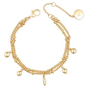 Goldtone Multi Charm Bracelet