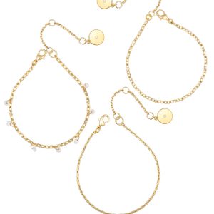 Goldtone Chain Bracelet Set