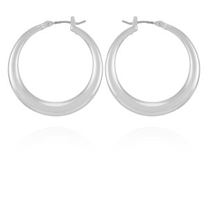 Classic Silvertone Hoop Earrings