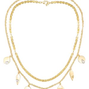 Goldtone Charm Layered Necklace