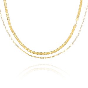 Layered Goldtone Chain Necklace