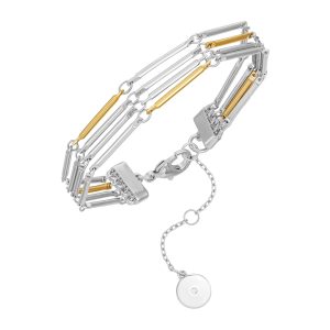 Multi Row Two Tone Bracelet