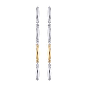 Two Tone Drop Earrings