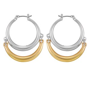 Two Tone Hoop Earrings