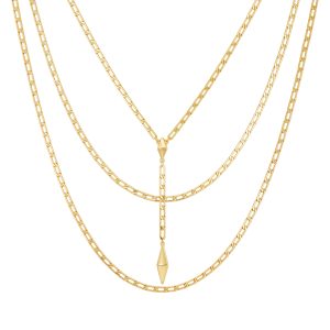 3 Piece Goldtone Chain Necklaces