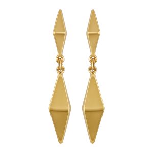 Geometric Goldtone Drop Earrings