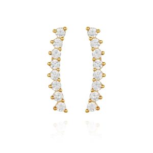 Cubic Zirconia Climber Earrings