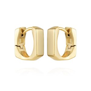 Rectangle Huggie Hoop Earrings