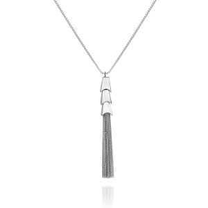 Silvertone Tassel Pendant Necklace