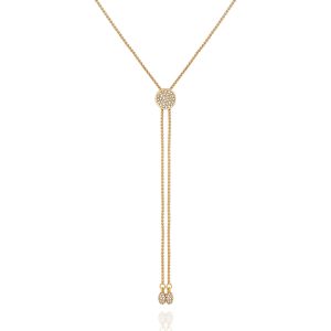 Pave Slider Bolo Necklace